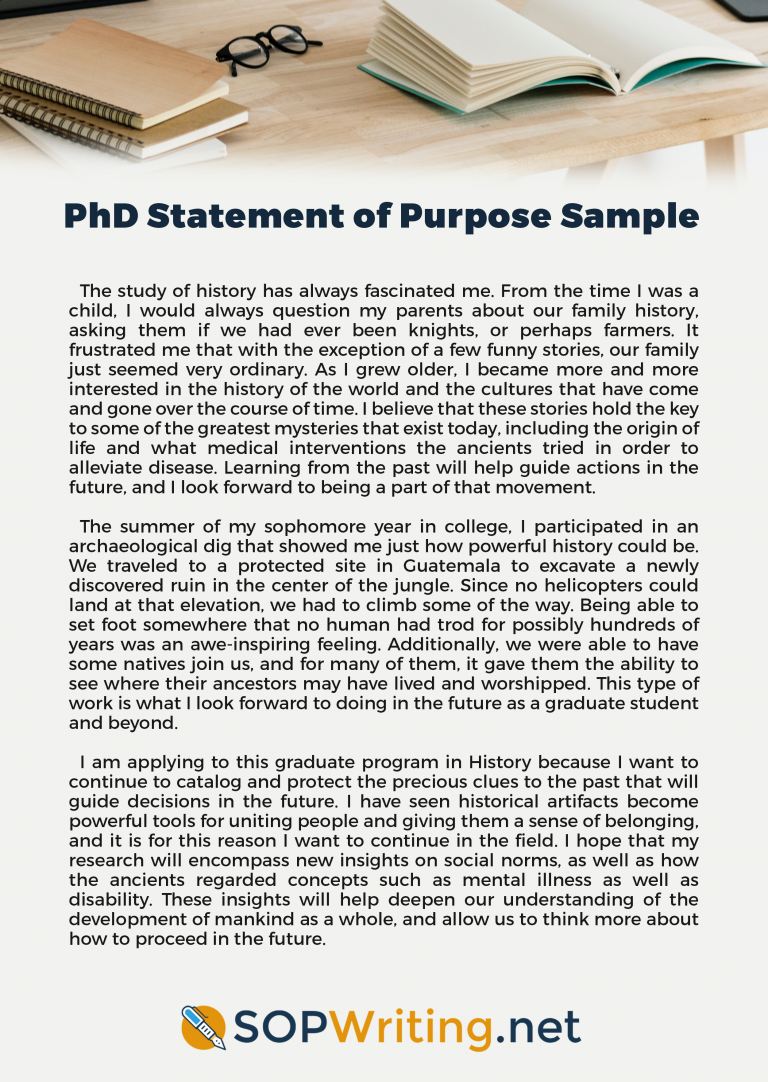 sample goal statement for phd program